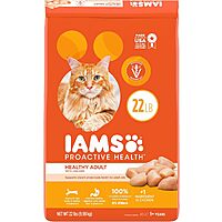Select Accts: IAMS Proactive Health Dry Cat Food: 22-lbs Healthy Adult (Chicken)